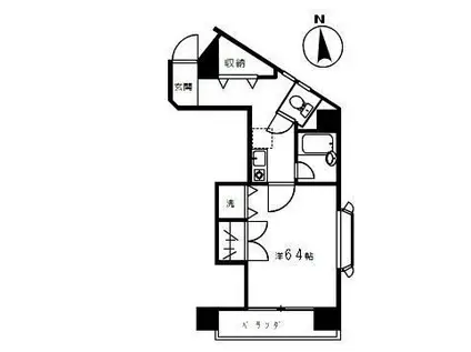 ODハウス(1K/3階)の間取り写真