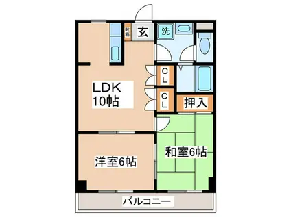 パドーレエスペランサ(2LDK/3階)の間取り写真