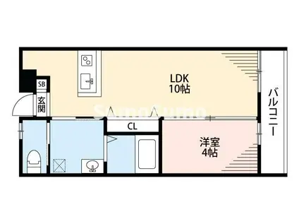 GIULIA須磨浦II(1LDK/1階)の間取り写真