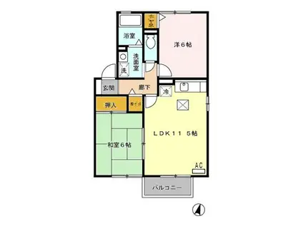 ANNEX31 (2LDK/1階)の間取り写真