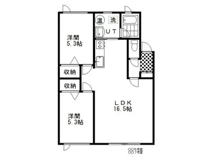 ドルチェ緑ヶ岡(2LDK/1階)の間取り写真
