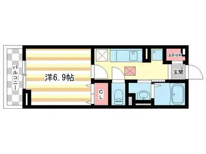 ETOILE(1K/1階)の間取り写真