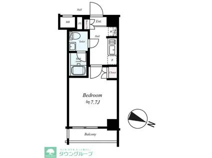ARCOBALENO OSHIAGE BLOSSOM(1K/1階)の間取り写真
