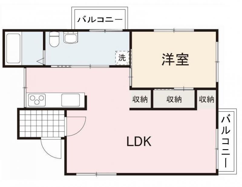 ファーマランド F2(1LDK/3階)の間取り写真