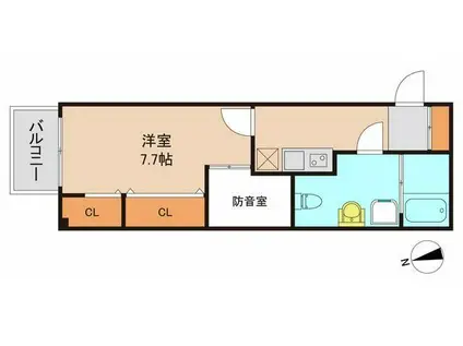 BCASA CIELO(1K/1階)の間取り写真