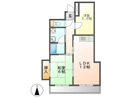 パークハウスYAGUMA(2LDK/7階)の間取り写真