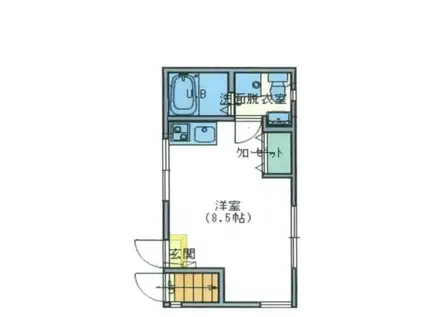 ルアーナ永福町(ワンルーム/1階)の間取り写真