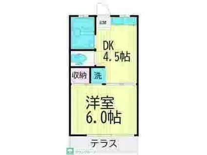 弥生荘(1DK/1階)の間取り写真