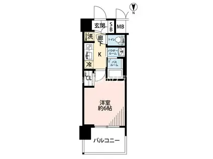 エステムコート難波ウエスト-SIDEVIIIエクシーナ(1K/3階)の間取り写真