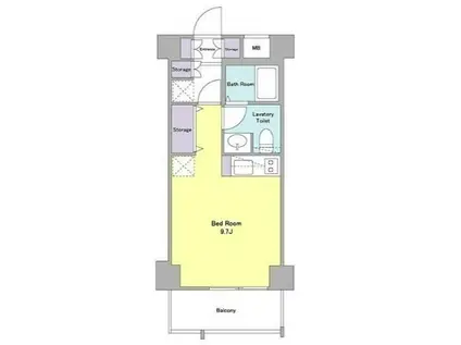 スタイリオ下丸子(ワンルーム/5階)の間取り写真