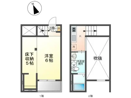 ブロッサムメイジBLOSSOM MEIJI(ワンルーム/2階)の間取り写真