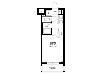 パティーナ馬込(1K/3階)の間取り写真