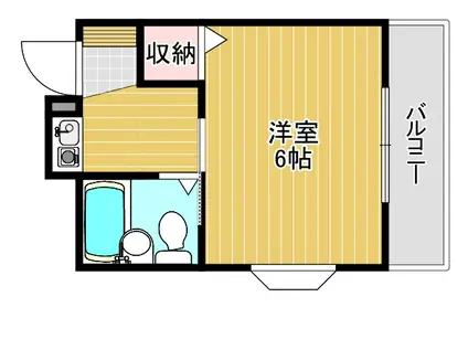 WING(1K/3階)の間取り写真