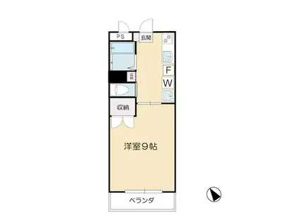 トミーハイツ(1K/3階)の間取り写真