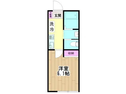 メゾンTH(1K/2階)の間取り写真