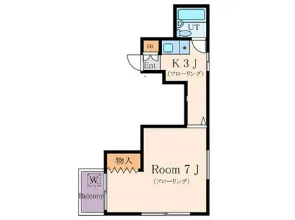 GRIFFIN 祐天寺(1K/2階)の間取り写真