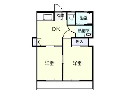 サンガーデン(2DK/1階)の間取り写真