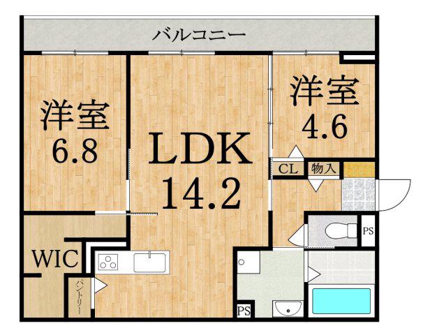 そらみつ大和八木(2LDK/3階)の間取り写真