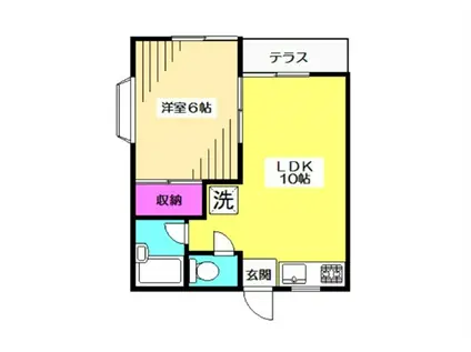 アーバンハイム(1LDK/1階)の間取り写真