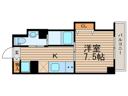 ネクステージ1(1K/7階)の間取り写真