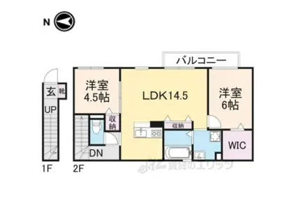 メゾン ラフィーネ(2LDK/2階)の間取り写真