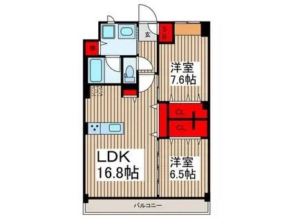 MAGNOLIA.N(2LDK/2階)の間取り写真