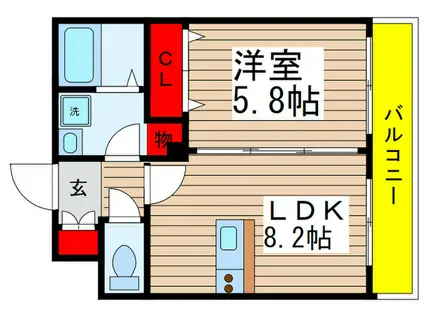 TAKAKENHILLSNO11(1LDK/3階)の間取り写真