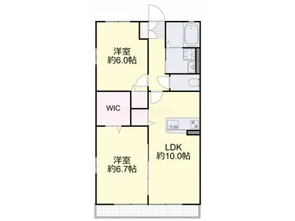 エンドレスVI(2LDK/2階)の間取り写真