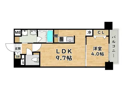 SGSA STAGE(1LDK/8階)の間取り写真