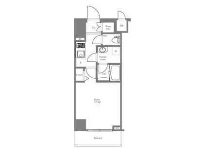 アルテシモ エジス(1K/2階)の間取り写真