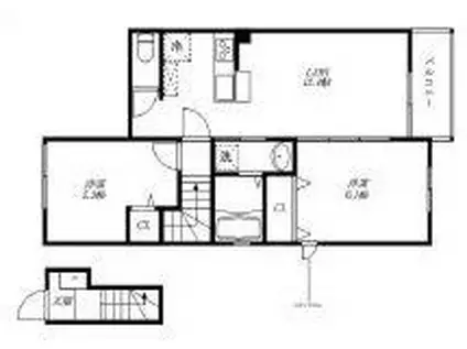 SAKIKA(2LDK/2階)の間取り写真