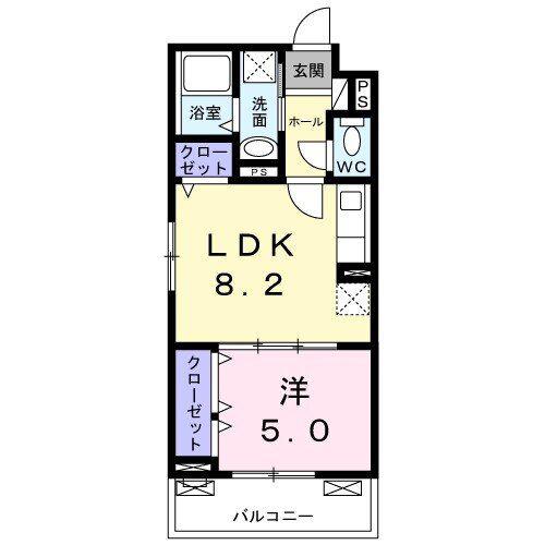 サギタリウス レオ II(1LDK/2階)の間取り写真