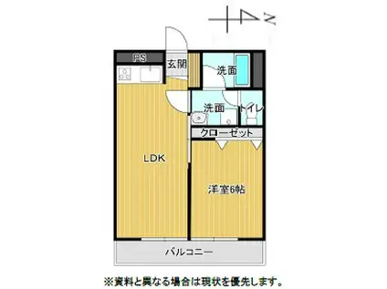 プラザアン(1LDK/7階)の間取り写真