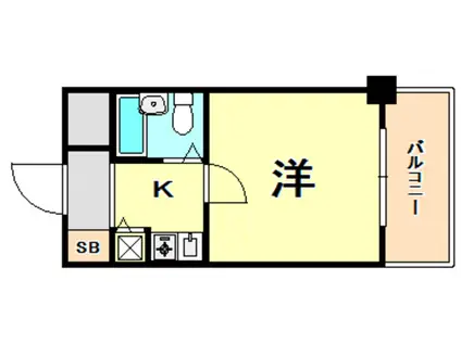 ベイサージュサンコー(1K/8階)の間取り写真