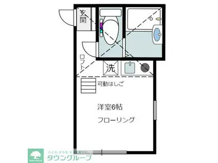 ルフィーナ鶴見(ワンルーム/2階)の間取り写真