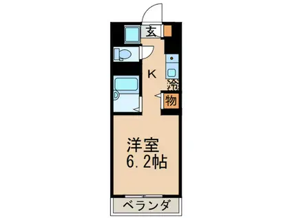 エトワール狛江(1K/3階)の間取り写真