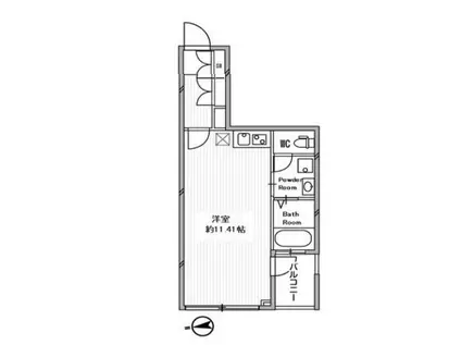 白金高輪レジデンス(ワンルーム/4階)の間取り写真