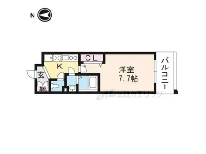 MASU NO 茨木(1K/5階)の間取り写真