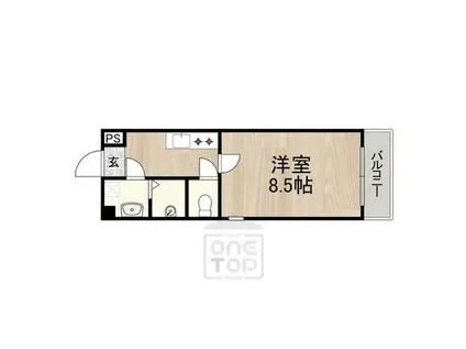 センターポイント吉志部(1K/1階)の間取り写真