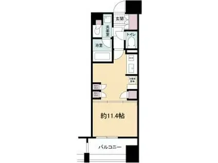 アパートメンツ江坂(1DK/9階)の間取り写真