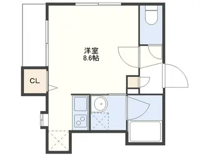 BLOOM.K(ワンルーム/3階)の間取り写真