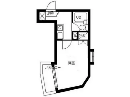 スカイコート戸田公園第4(1K/4階)の間取り写真