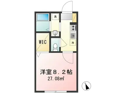 シエスタ(1K/1階)の間取り写真