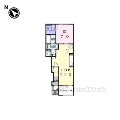 カームデイズ(1LDK/1階)の間取り写真