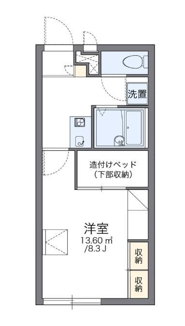レオパレスBIG STONE(1K/2階)の間取り写真