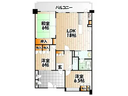 アーティックス・エグゼ足原(3LDK/4階)の間取り写真