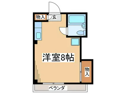 アゼリアマンション(ワンルーム/2階)の間取り写真