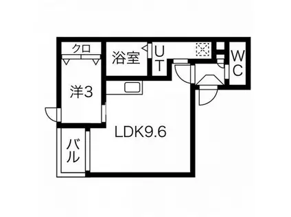WARREN KUBOMII(1LDK/1階)の間取り写真