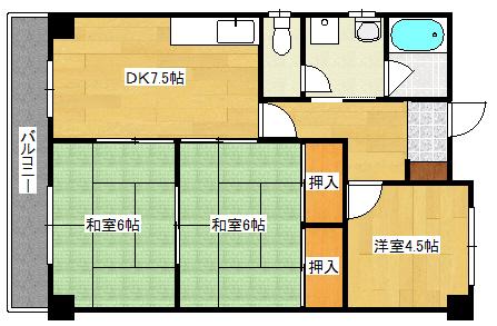 FUKUMI BLD(3DK/3階)の間取り写真