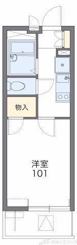 レオパレスJNB(1K/3階)の間取り写真